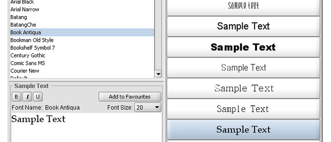 Opicon Font Viewer