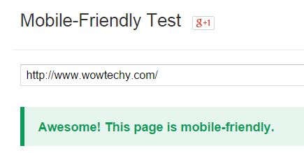 Mobile Friendly Test Google